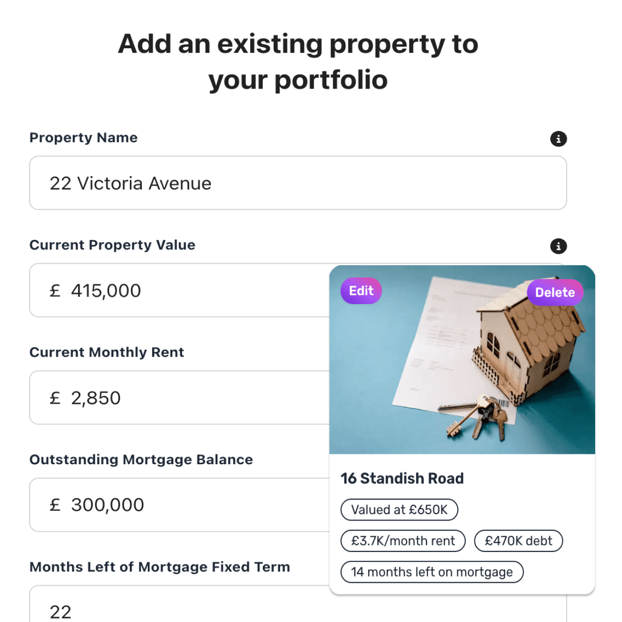 Upload your properties.